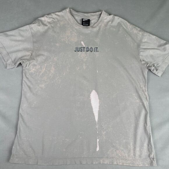 Nike JDI T Shirt Men L Mineral Washed Distressed Embroidered Washed Black Casual - Picture 1 of 12